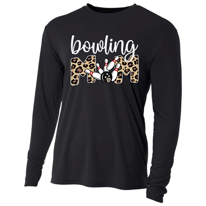 Bowling Mom Of A Bowling Player Mother Bowler Mama Gift Cooling Performance Long Sleeve Crew