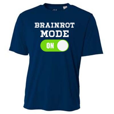 Brainrot Mode On Mental Overdrive Mind Overloaded Obsessed Cooling Performance Crew T-Shirt