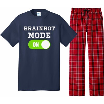 Brainrot Mode On Mental Overdrive Mind Overloaded Obsessed Pajama Set