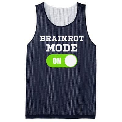 Brainrot Mode On Mental Overdrive Mind Overloaded Obsessed Mesh Reversible Basketball Jersey Tank