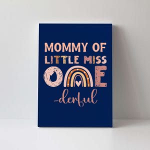 Boho Mommy Of Miss Onederful 1st Birthday Girl Cute Rainbo Canvas