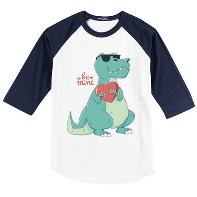 Be Mine Outfit With Cool Dinosaur Gift Baseball Sleeve Shirt