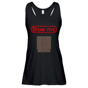 Blow Me Old School Gamer Cartridge Funny Video Gaming Gift Ladies Essential Flowy Tank