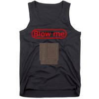 Blow Me Old School Gamer Cartridge Funny Video Gaming Gift Tank Top