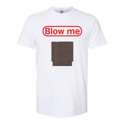 Blow Me Old School Gamer Cartridge Funny Video Gaming Gift Softstyle® CVC T-Shirt