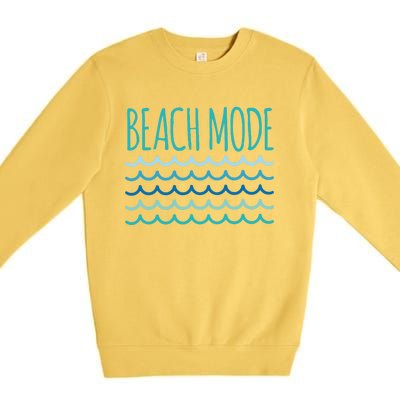 Beach Mode Ocean Wave Premium Crewneck Sweatshirt