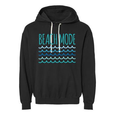 Beach Mode Ocean Wave Garment-Dyed Fleece Hoodie