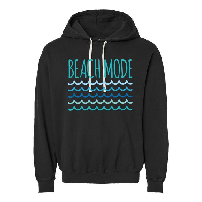 Beach Mode Ocean Wave Garment-Dyed Fleece Hoodie