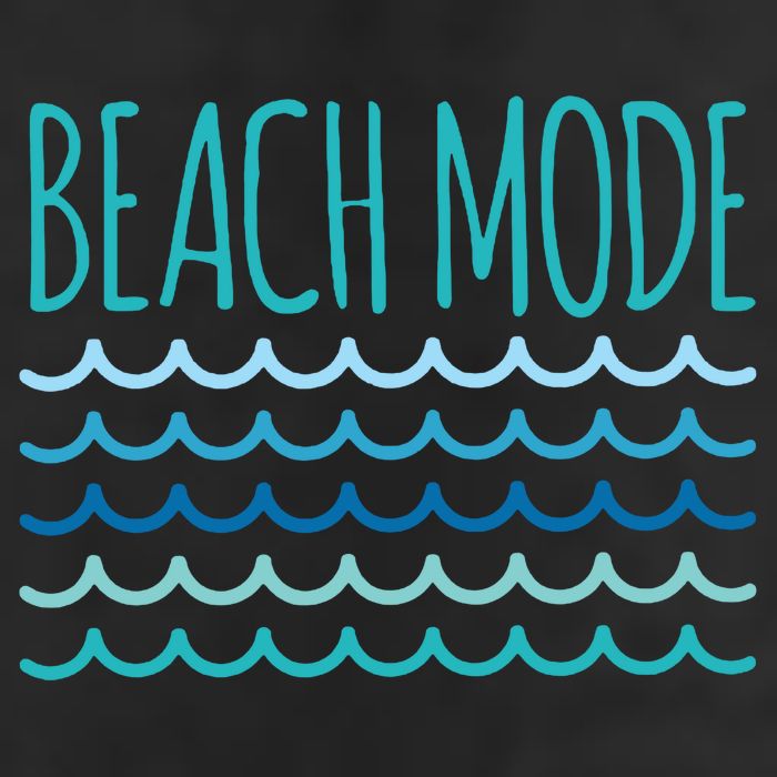 Beach Mode Ocean Wave Garment-Dyed Fleece Hoodie