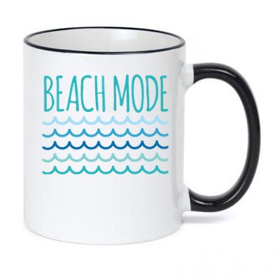 Beach Mode Ocean Wave 11oz Black Color Changing Mug