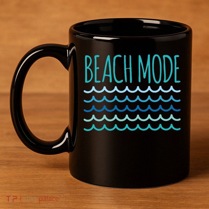 Beach Mode Ocean Wave 11oz C Handle Ceramic Mug