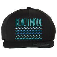 Beach Mode Ocean Wave Wool Snapback Cap