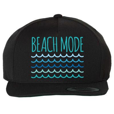 Beach Mode Ocean Wave Wool Snapback Cap