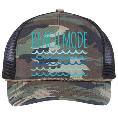 Beach Mode Ocean Wave Retro Rope Trucker Hat Cap