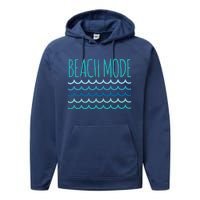 Beach Mode Ocean Wave Performance Fleece Hoodie