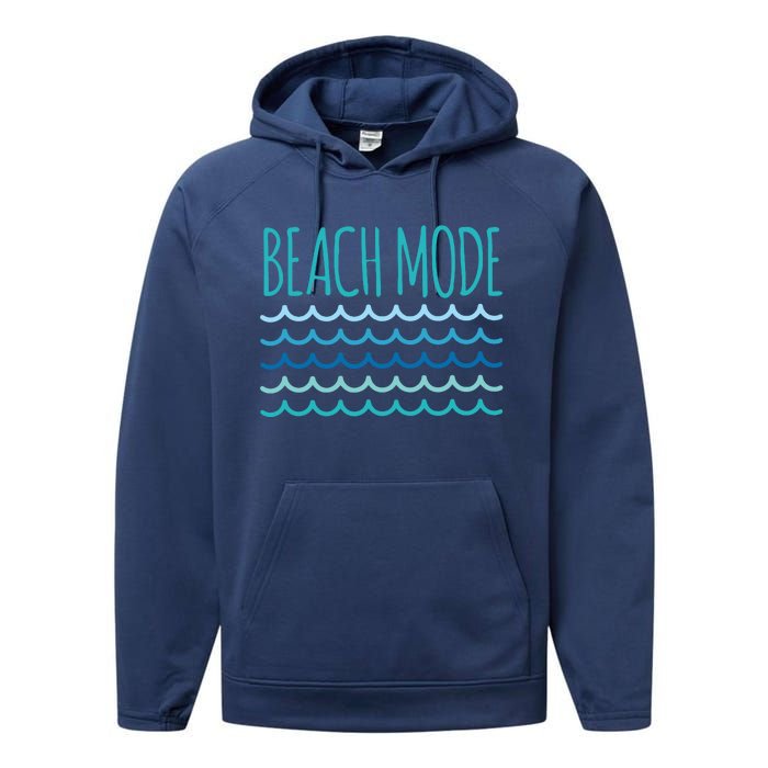 Beach Mode Ocean Wave Performance Fleece Hoodie