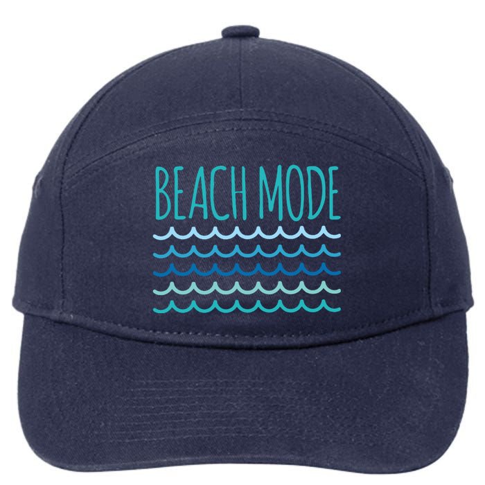 Beach Mode Ocean Wave 7-Panel Snapback Hat