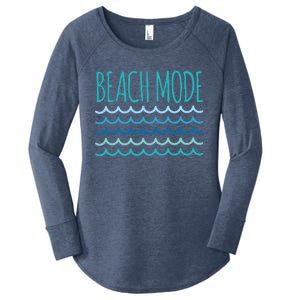 Beach Mode Ocean Wave Women's Perfect Tri Tunic Long Sleeve Shirt