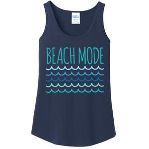 Beach Mode Ocean Wave Ladies Essential Tank