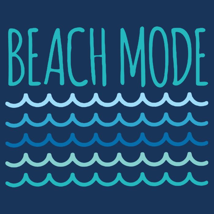 Beach Mode Ocean Wave Ladies Essential Flowy Tank