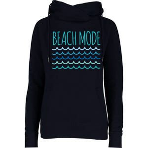 Beach Mode Ocean Wave Womens Funnel Neck Pullover Hood