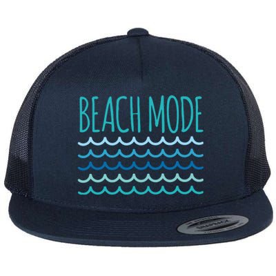 Beach Mode Ocean Wave Flat Bill Trucker Hat