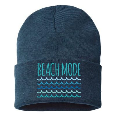 Beach Mode Ocean Wave Sustainable Knit Beanie