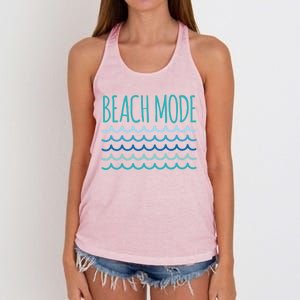 Beach Mode Ocean Wave Women's Knotted Racerback Tank