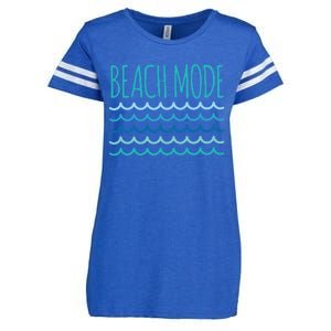 Beach Mode Ocean Wave Enza Ladies Jersey Football T-Shirt