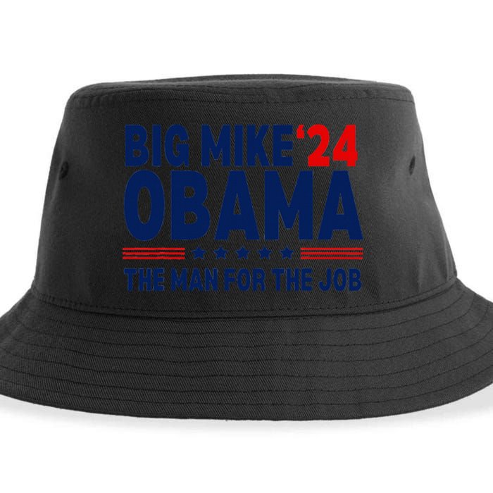 Big Mike Obama 2024 The Man For The Job Sustainable Bucket Hat