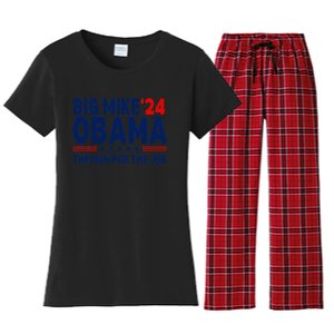 Big Mike Obama 2024 The Man For The Job Women's Flannel Pajama Set