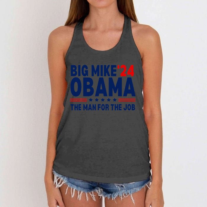 Big Mike Obama 2024 The Man For The Job Women's Knotted Racerback Tank