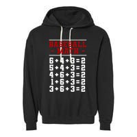 Baseball Math Operation Double Play Mathematician Garment-Dyed Fleece Hoodie