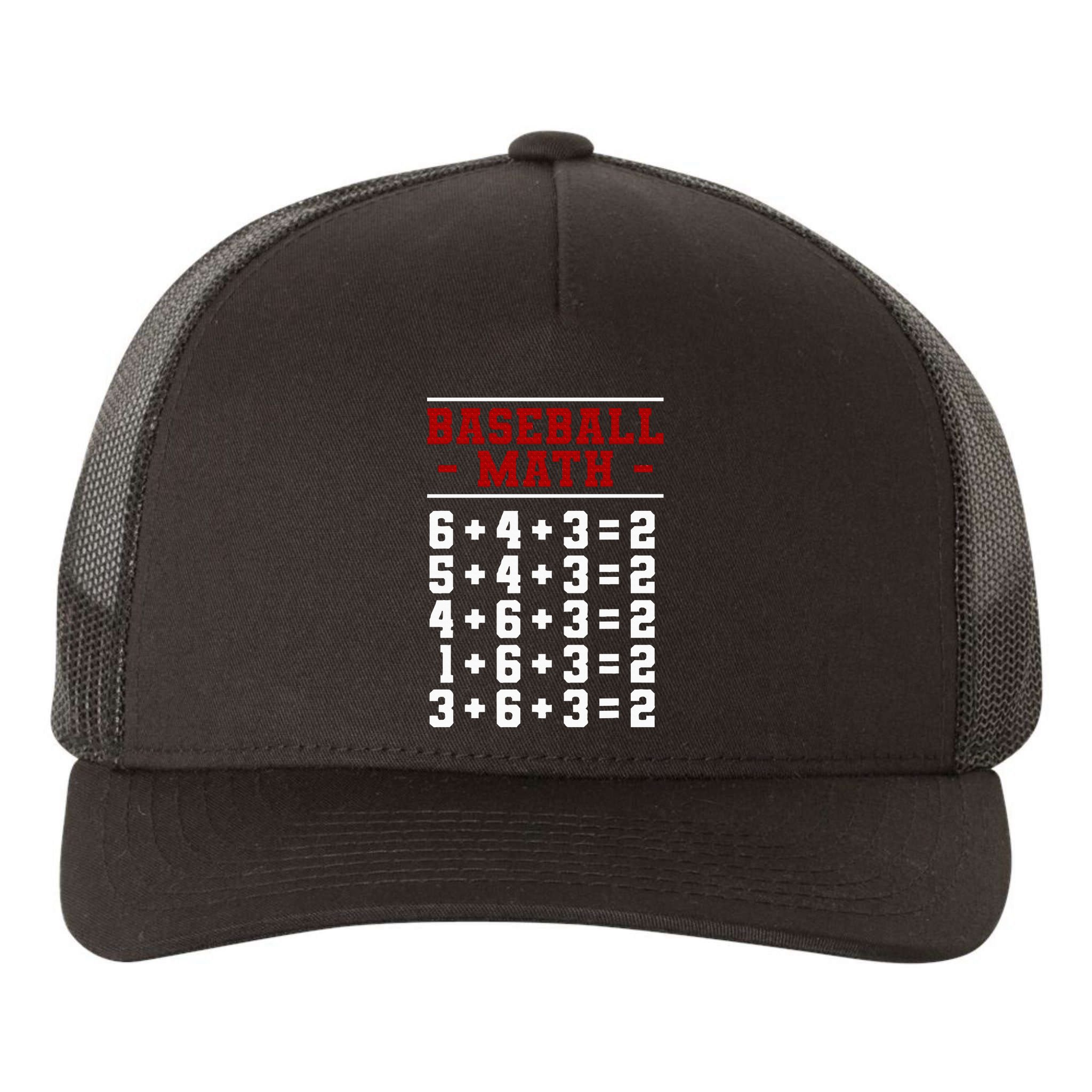 Baseball Math Operation Double Play Mathematician Yupoong Adult 5-Panel Trucker Hat