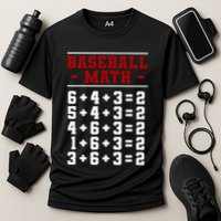 Baseball Math Operation Double Play Mathematician Performance Shirt