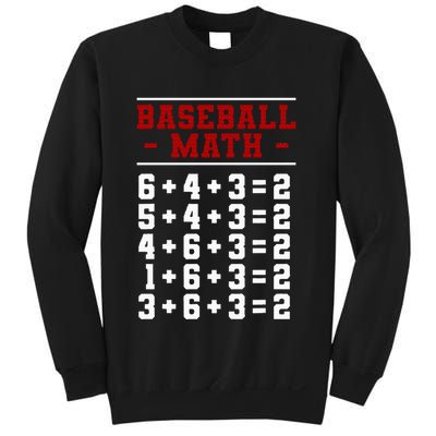 Baseball Math Operation Double Play Mathematician Sweatshirt