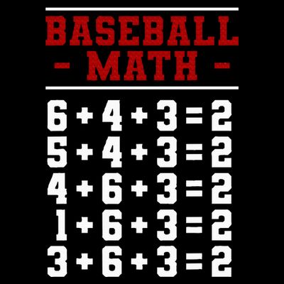 Baseball Math Operation Double Play Mathematician T-Shirt
