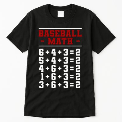 Baseball Math Operation Double Play Mathematician Tall T-Shirt