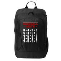 Baseball Math Operation Double Play Mathematician City Backpack