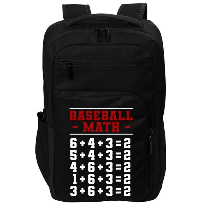 Baseball Math Operation Double Play Mathematician Impact Tech Backpack