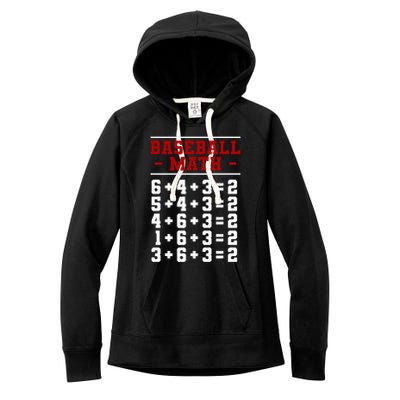 Baseball Math Operation Double Play Mathematician Women's Fleece Hoodie