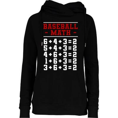 Baseball Math Operation Double Play Mathematician Womens Funnel Neck Pullover Hood