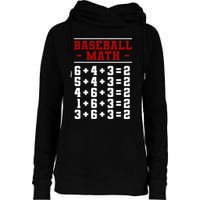 Baseball Math Operation Double Play Mathematician Womens Funnel Neck Pullover Hood