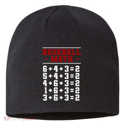 Baseball Math Operation Double Play Mathematician Sustainable Beanie