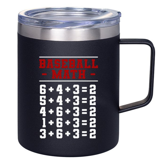 Baseball Math Operation Double Play Mathematician 12oz Stainless Steel Coffee Mug