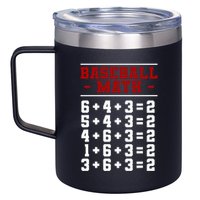 Baseball Math Operation Double Play Mathematician 12oz Stainless Steel Coffee Mug