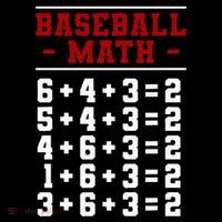 Baseball Math Operation Double Play Mathematician Poster