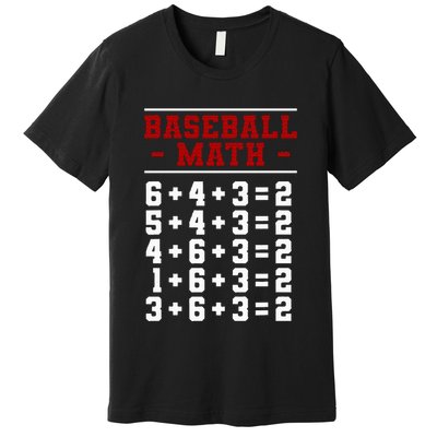 Baseball Math Operation Double Play Mathematician Premium T-Shirt