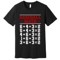 Baseball Math Operation Double Play Mathematician Premium T-Shirt