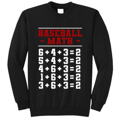 Baseball Math Operation Double Play Mathematician Tall Sweatshirt